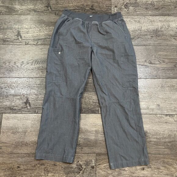 Men's Graphite Gray FIGS Scrubs Set - Cargo Scrub Pants & Scrub Top Large - Picture 2 of 7
